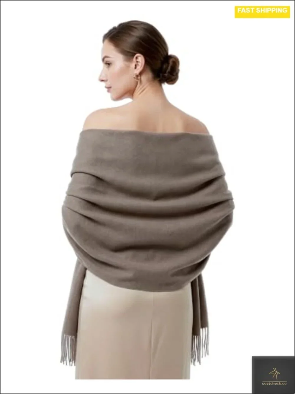 Warm Cashmere-Feel Pashmina Shawl Wrap Scarf for Women Oversized Winter Travel